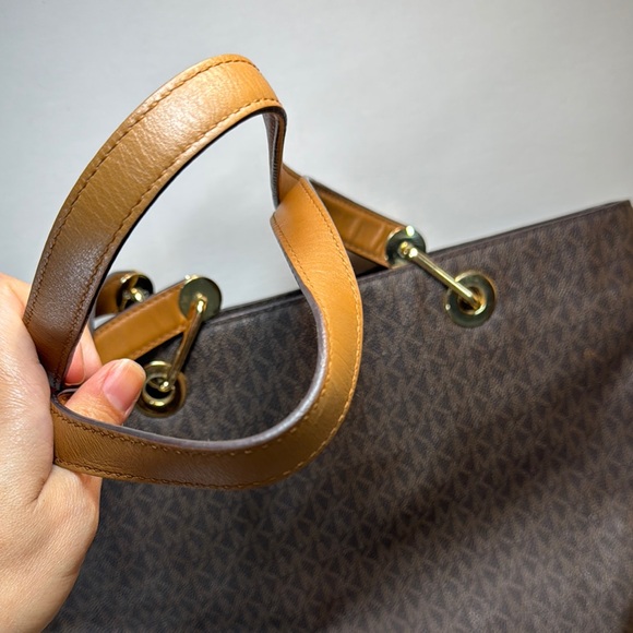 Michael Kors Dark Brown Signature Tote - Picture 4 of 11